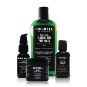 Brickell Men's Smooth Finish Glycolic Acid Routine
